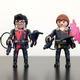 Peter, Egon, Ray, and Winston, sporting their Ghostbusters II costumes.